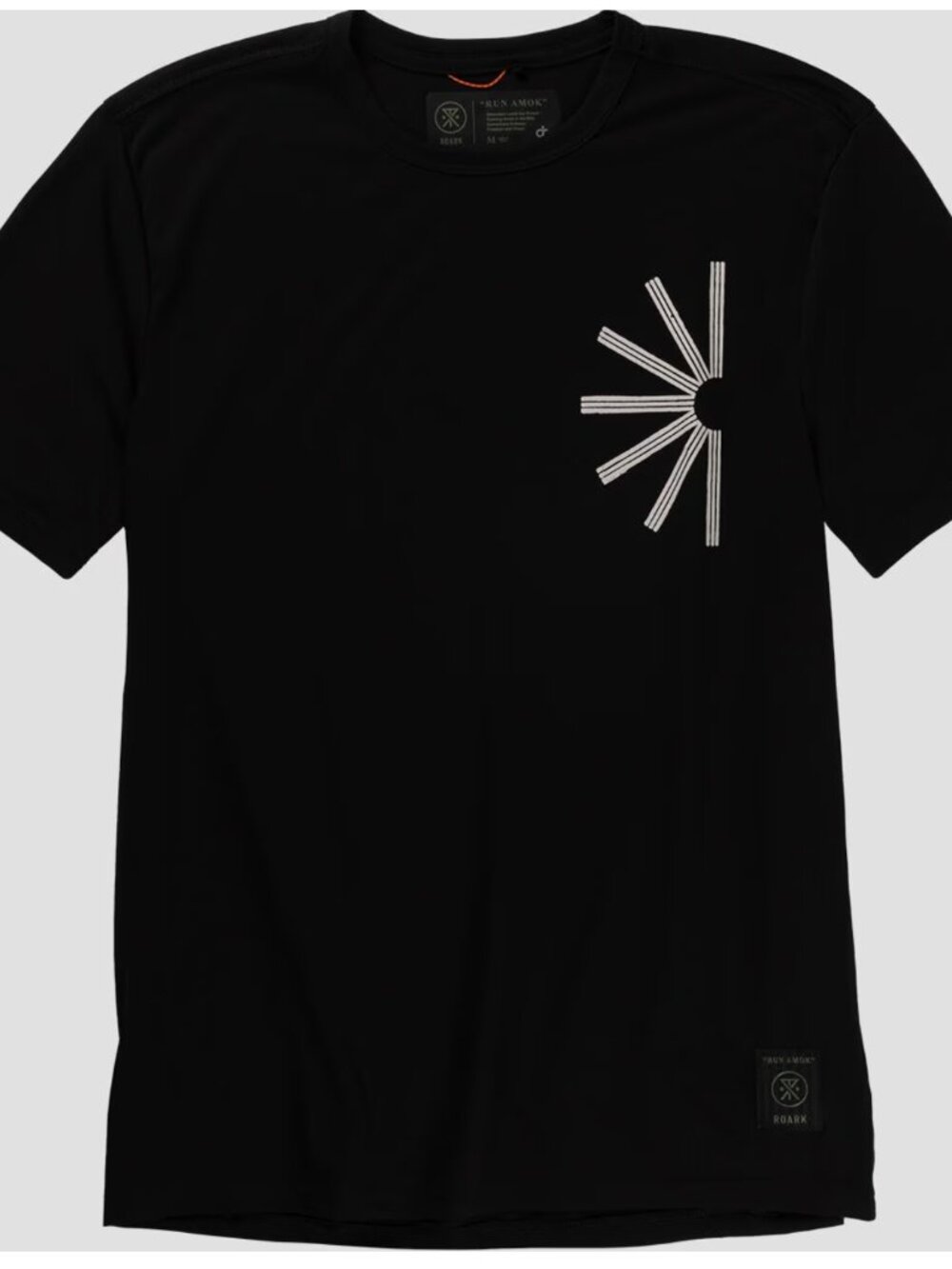 Roark Black Short-Sleeve Tee with Radiant Line Graphic